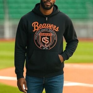 JanSport Oregon Beavers Sweat Jacket Black/Orange Men's Size M Logo